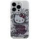 Hello Kitty iPhone 15 Pro Max Case IML Kitty On Bricks Graffiti, White