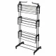 Foldable Vertical Clothes Drying Rack, Black