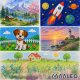 Maaleo Kids Art Set in Suitcase, 145 Pieces, Astronaut