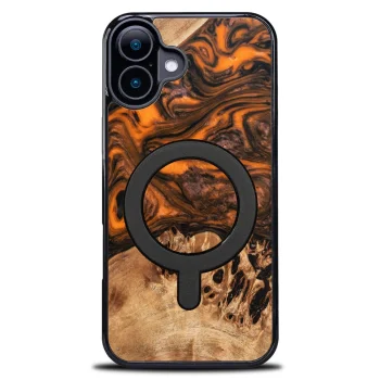 Bewood Unique Case for iPhone 16 Plus - Orange with MagSafe