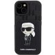 Karl Lagerfeld iPhone 15 Case Saffiano Monogram Ikonik Patch, Black