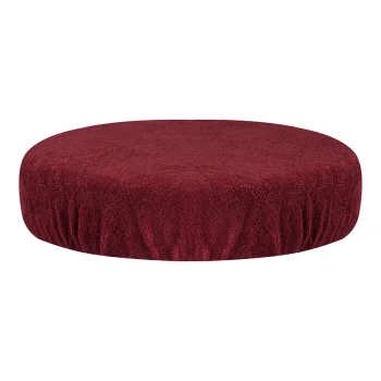 Terry Cloth Beauty Stool Cover, 30-35 cm, Burgundy