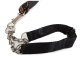 Classic leash with adjustable collar for dogs and cats, 120cm, black