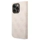 Guess iPhone 14 Pro Max Wallet Case 4G Vintage Gold Logo, Pink