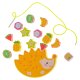 Wooden Balancing Game and Lacing Toy Hedgehog with Fruits