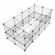 Petsi Modular Playpen for Rodents, 35 Panels, Black