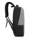 3-in-1 set: backpack, waist bag and pouch, grey-black