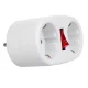 Maclean MCE338 F Electric Socket Splitter with Switch, 2 Sockets, Type F, White