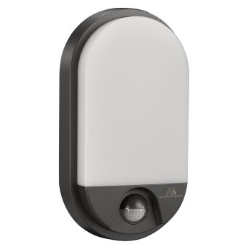 Maclean LED Facade Lamp with Motion Sensor, 15W, 1100lm, IP54, Grey