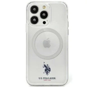 Apple iPhone 15 6.1'' US Polo Magsafe Collection Case Cover (USHMP15SUCIT), Transparent