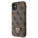 Guess iPhone 11 / XR Case Crossbody 4G Metal Logo, Brown