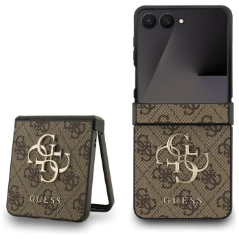 Guess Big 4G Logo Classic Logo Case for Samsung Galaxy Z Flip7 Brown
