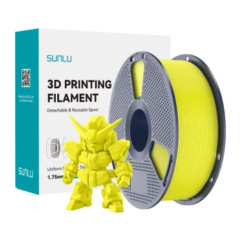 Sunlu PLA+ 2.0 3D Printer Filament 1.75mm, Yellow