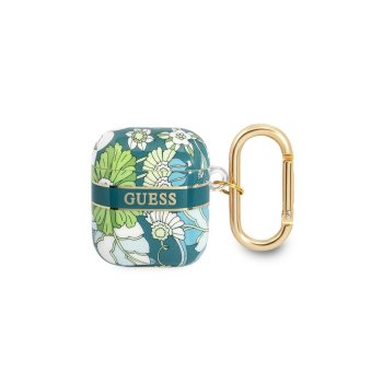 Guess AirPods Cover Flower Strap Green