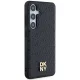 DKNY Samsung Galaxy S24+ Case Leather Monogram Pattern MagSafe, Black