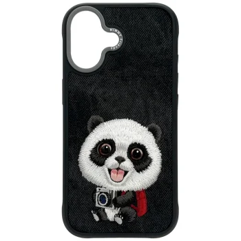 Nimmy iPhone 17 Case Big Eyed Pet 2.0 Panda, Black