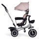 ECOTOYS 2-in-1 Kids Tricycle Stroller with Rotating Seat and Canopy, Beige