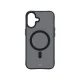 3mk iPhone 17 Case Smoke MagCase, Black Semi-Transparent