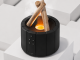 USB Air Humidifier and Aroma Diffuser with RGB LED Flame Effect, Black