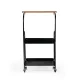 Metal Rolling Cart Shelf ModernHome with Tabletop 3 Tier