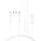 Acefast L13 Wired Half-In-Ear Headphones with USB-C and Microphone, White