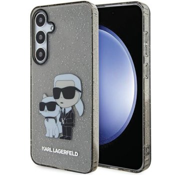Samsung Galaxy S24 (SM-S921) Karl Lagerfeld Saffiano Karl&Choupette Metal Pin Case Cover, Gray | Telefona Maciņš...