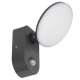 Maclean MCE367 LED Wall Light with PIR Sensor, 15W, 1100lm, IP65, Grey