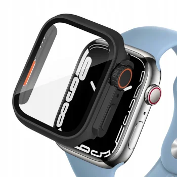 Tech-Protect Defense360 Case for Apple Watch 7 / 8 / 9 (45mm), Black/Orange