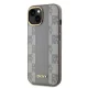 DKNY iPhone 14 Case Leather Checkered Mono Pattern MagSafe, Beige