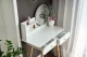 Modern Dressing Table with Mirror and Shelves ModernHome, White