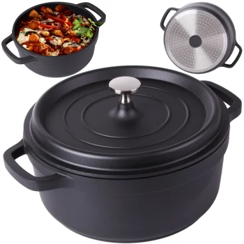 Casserole Pot with Non-Stick Coating and Lid, 4L, Induction/Gas, Black