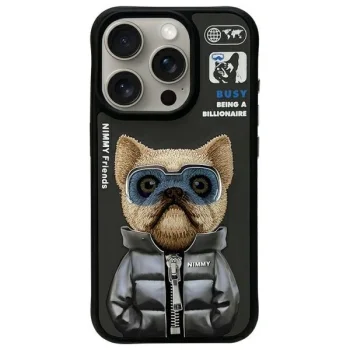 Nimmy Cool&Cute 2.0 Dog Phone Case Cover iPhone 15 Pro Max - Black