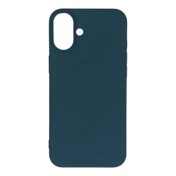 Dėklas iPhone 16 Liquid Silicone Case MagSafe, tamsiai mėlynas