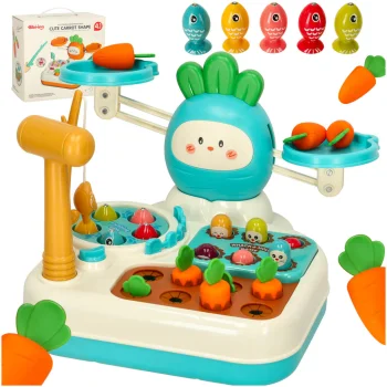 Bibi-inn 4-in-1 Educational Learning Toy: Balance Scale & Fishing Game, Blue