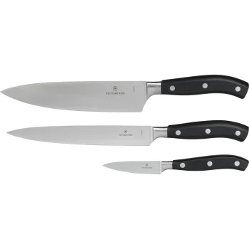 Victorinox Grand Maître 3-Piece Chef's Knife Set, Black
