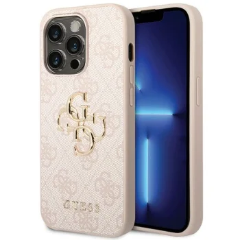 Guess 4G Metal Logo Case for Apple iPhone 15 Pro, Pink