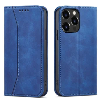 Magnet Fancy Case for iPhone 14 Pro Max Wallet Flip Cover, Blue