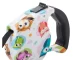 Retractable Dog Leash with Lock, 5m, up to 15kg, White with Owls