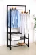 Metal Clothes Rack with Shelves