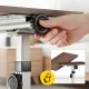 Adjustable Overbed Table on Wheels 4FIZJO PRO, Walnut
