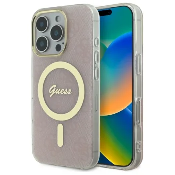 Guess iPhone 16 Pro Max Case IML 4G MagSafe, Pink