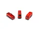 Kids Toy Transport Cargo Transporter Aircraft Airplane + 3 Fire Engines