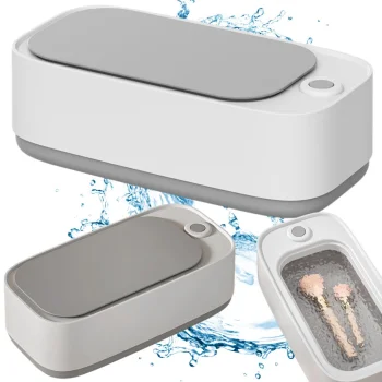 Ultrasonic Cleaner for Jewelry, Glasses and Watches, White/Grey