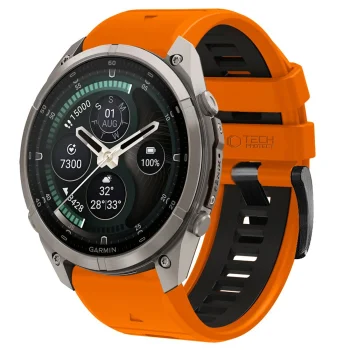 Tech-Protect Iconband Pro strap for Garmin Fenix (51 mm), orange/black
