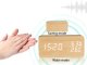 Electronic Alarm Clock with Thermometer and Hygrometer Light Brown