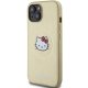 Hello Kitty iPhone 15 Case Leather Kitty Head MagSafe, Gold