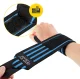 Wrist Wraps 4FIZJO 2 pcs, Black and Blue