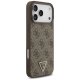 Guess Leather 4G Triangle Strass MagSafe Phone Case Cover iPhone 17 Pro Max - Brown