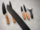 Kitchen Knife Set 5 Knives + Peeler, Black Blades