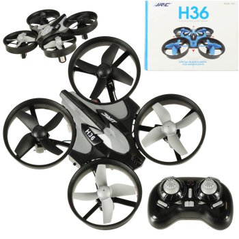 JJRC H36 Mini RC drons ar 6 asu žiroskopu un LED, melns
